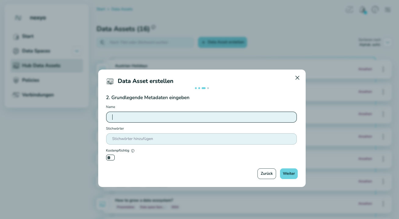 Data Asset erstellen